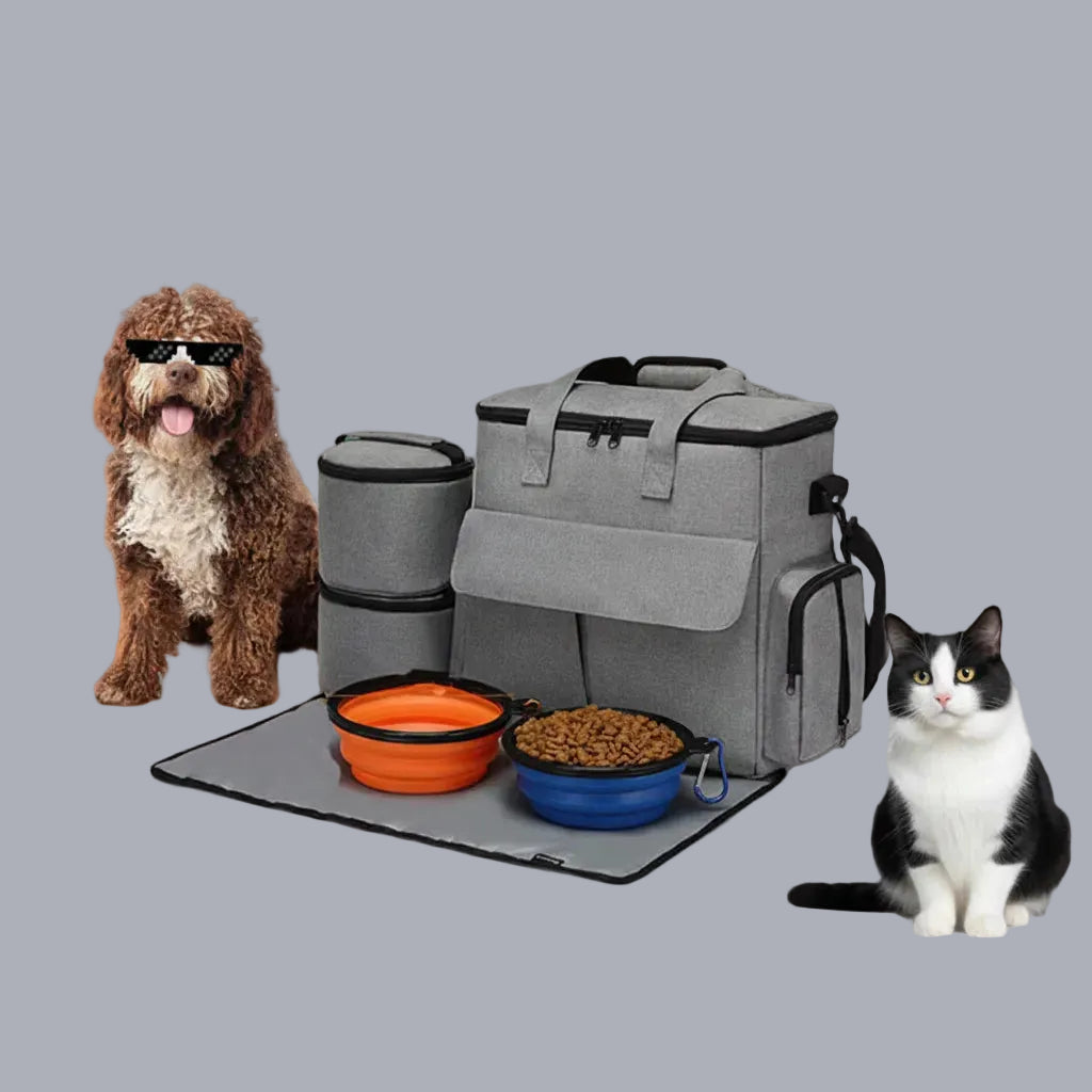 Dog Travel Bag Kit Pet Bag Out Travel Convenient Large-capacity Backpack Outdoor Travel Traveling Storage Bag Mat